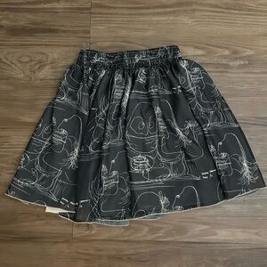 american apparel chiffon flowy faces skirt